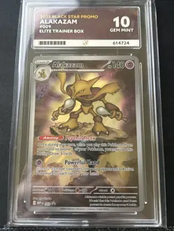 Pokemon TCG: Alakazam 009 Mega Evolution ETB Black Star Promo - ACE 10 Gem Mint - Image 1