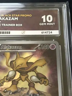 Pokemon TCG: Alakazam 009 Mega Evolution ETB Black Star Promo - ACE 10 Gem Mint - Image 2
