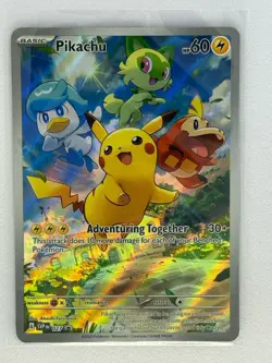Pokemon TCG Pikachu Svp 027 Black Star Promo. Paldea Evolved Etb - Image 1