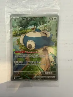 Pokemon TCG Snorlax SVP051 Holo 151 ETB Promo Card NM SEALED - Image 1