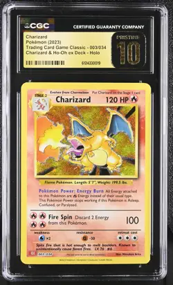 Charizard Charizard Ex Deck Trading Card Game Classic 003/034 CGC Pristine 10 - Image 1