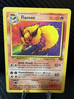 Flareon 19/64 Jungle Non Holo WOTC 1999 Pokemon Card LP Unlimited - Image 1