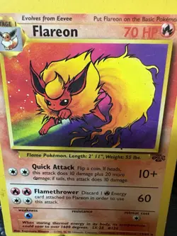 Flareon 19/64 Jungle Non Holo WOTC 1999 Pokemon Card LP Unlimited - Image 2