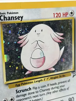 Pokemon TCG Base Set 2 Chansey Holo Card 3/130 Vintage - Image 3