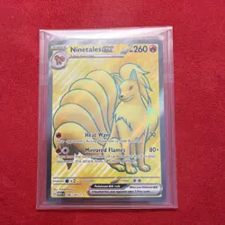 Ninetales EX 186/165 MEW Full Art Ultra Rare Holo Pokemon Card 260 HP - Image 1