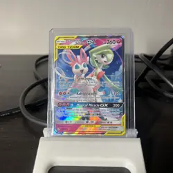 Pokemon TCG Gardevoir & Sylveon GX Holo Card 130/214 Sm-Unbroken Bonds - Image 1