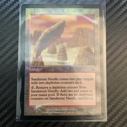 Sandstone Needle Mercadian Masques FOIL LP (Whitening on Top) MtG - Image 1