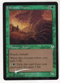 MTG Innistrad Remastered Foil Retro Frame Card Bramble Wurm - Image 1