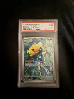 2025 POKEMON DRI EN-DESTINED RIVALS ILLUSTRATION RARE #193 MISTY'S PSYDUCK PSA 9 - Image 1