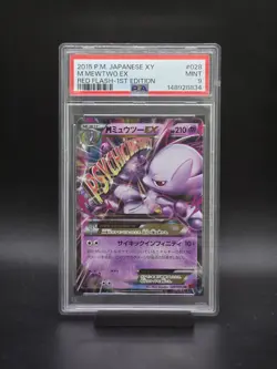 2015 POKEMON JPN XY RED FLASH 1ST ED #028 M MEWTWO EX PSA 9 - Image 1