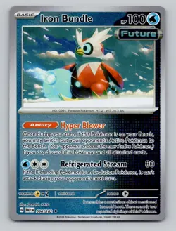 Reverse Holo Iron Bundle 056/182 Uncommon Paradox Rift Pokemon - Image 1