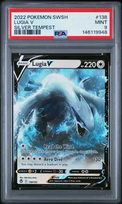 2022 Pokemon SWSH Silver Tempest Lugia V Holo #138/195 PSA 9 - Image 1