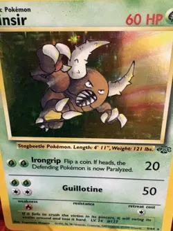 Pokemon Pinsir 9/64 Holo Rare Jungle Set WOTC 1999 Vintage MP - Image 2