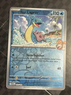 Pokemon TCG SV10: Destined Rivals Misty's Lapras 050/182 Reverse Holo NM - Image 1