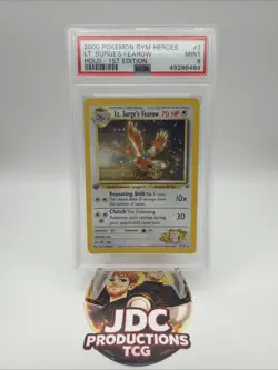 Pokemon 2000 Gym Heroes 7/132 Lt. Surge's Fearow Holo Rare First Edition PSA 9 - Image 1