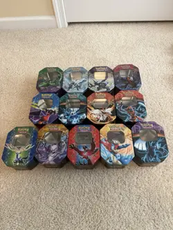 13 Empty Pokemon Tins From Various Sets - Image 2