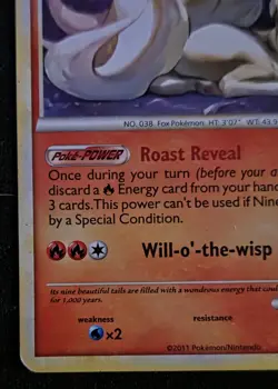 Pokemon Ninetales Holo Rare 17/95 Call of Legends 90 HP Stage 1 2011 MP - Image 3