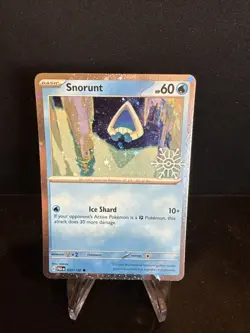2023 Pokemon-Snorunt 037/182-Cosmos Holo With Swirl Snowflake - Image 1