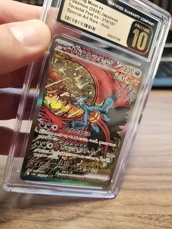 Pokemon Roaring Moon ex Special Art Rare 218/187 Sv8a Holo PRISTINE 10 - Image 4