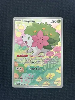 Pokemon TCG Scarlet & Violet Destined Rivals Shaymin Holo 185/182 NM - Image 1