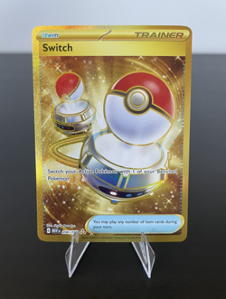 Pokemon Switch 206/165 Sv: Scarlet & Violet 151 Gold Hyper Rare Holo NM - Image 1