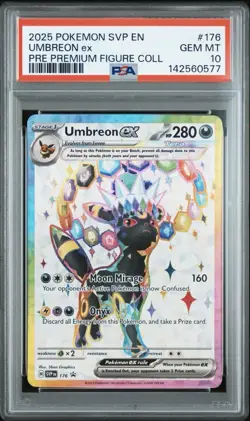 Pokemon Prismatic Umbreon ex Figure Collection Promo 176 PSA 10 GEM - Image 1