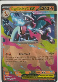 Pokemon TCG MEGA CHARIZARD X EX 029 Black Star Promo MEP - Image 1