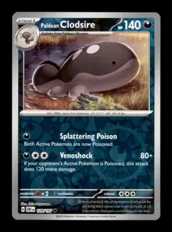 SV03: Obsidian Flames Pokemon TCG Paldean Clodsire Uncommon Reverse Holo - Image 1