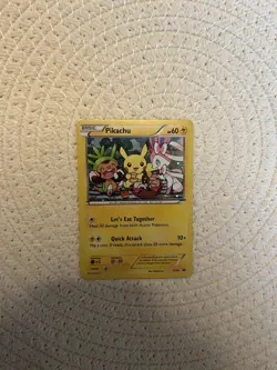 Pokemon TCG 2016 Pikachu XY95 Black Star Promo Cosmos Holo Rare HD GALAXY SWIRL! - Image 1