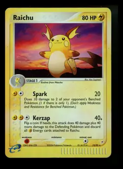 Raichu 13/95 EX Team Magma Team Aqua 2004 Reverse Rare Holo e-Series Pokemon TCG - Image 1