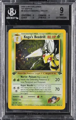 2000 GYM CHALLENGE 1ST ED - HOLO R #9 KOGA'S BEEDRILL BGS 9 - Image 1