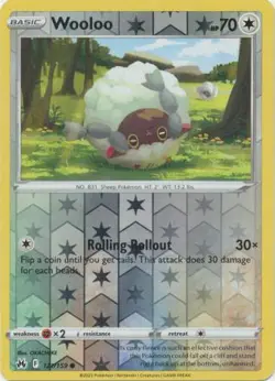 Wooloo 121/159 Reverse Holo | Crown Zenith | Pokemon Card - Image 1