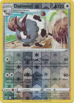 Dubwool 122/159 Reverse Holo | Crown Zenith | Pokemon Card - Image 1