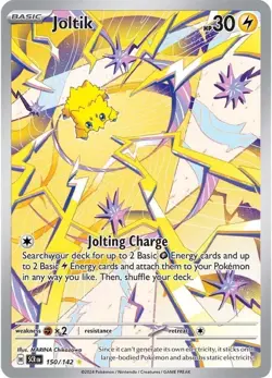 Pokemon Joltik 150/142 Sv07: Stellar Crown Illustration Rare Holo Card - Image 1