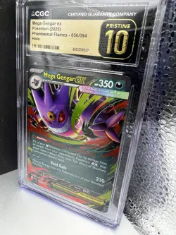 🔥🔥Mega Gengar EX 056/094 Phantasmal Flames Pokemon Card CGC 10 Pristine Holo - Image 2
