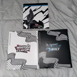 Pokemon BOTH BLACK BOLT & WHITE FLARE BINDERS ONLY BRAND NEW + promo cards - Image 1