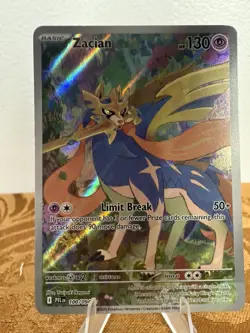 Zacian Illustration Rare 100/094 Me02: Phantasmal Flames Holo Basic Pokemon Card - Image 1