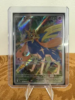 Zacian Illustration Rare 100/094 Me02: Phantasmal Flames Holo Basic Pokemon Card - Image 2