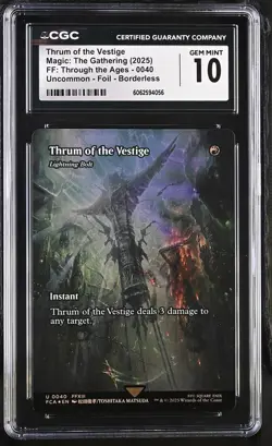 LIGHTNING BOLT Final Fantasy Thrum of the Vestige Foil CGC 10 MTG - Image 1
