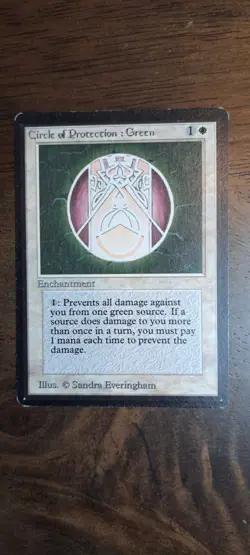 MTG Circle Of Protection: Green Beta - Image 1