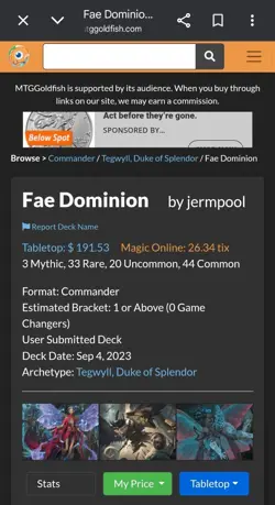 MTG FAE DOMINION PRECON - SLIGHTLY USED - SLEEVED IN DECK BOX - FOIL BASIC LANDS - Image 2