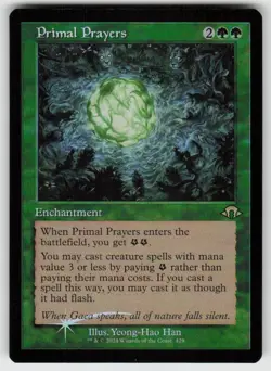 MTG - 01 Primal Prayers (Retro Frame) 429 R Modern Horizons 3 - Image 1