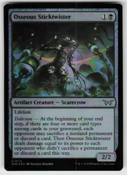 MTG - 01 Osseous Sticktwister 112 U Duskmourn: House of Horror - Image 1