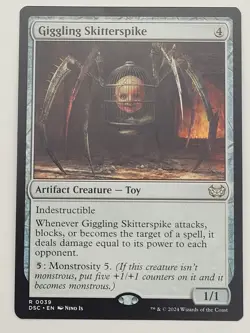 Giggling Skitterspike Commander: Duskmourn: House of Horror, 39 NM - Image 1