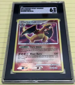 2007 Pokemon Diamond & Pearl Secret Wonders Reverse Holo Charizard 3/132 SGC 6 - Image 1