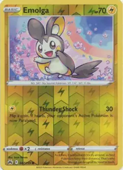 Emolga 47/159 Reverse Holo | Crown Zenith | Pokemon Card - Image 1