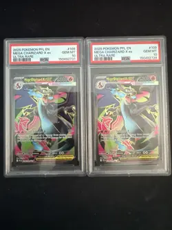 Pokemon TCG Phantasmal Flames Mega Charizard x EX 109/094 Ultra Rare PSA 10 (2x) - Image 1