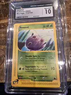 CGC 10 GEM MINT Venonat 2003 Skyridge 112/144 Reverse Holo Pokemon Card psa - Image 1