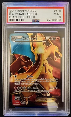 CHARIZARD EX 100/106 FULL ART HOLO, PSA 9 MINT, POKEMON 2014 XY FLASHFIRE - Image 1