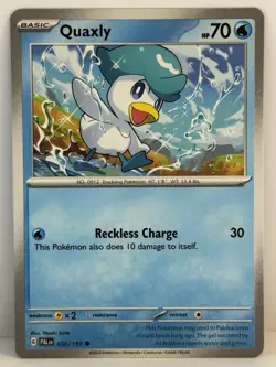 Quaxly Pokemon Trading Card - Paldea Evolved 050/193 (Regular) - Image 1